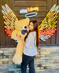 Skin Coloured Fluffy 3 Feet Teddy Bear