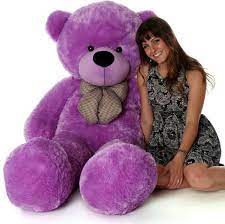 Teddy Bear Purple- Non-Toxic Fabric Cute Teddy Bear