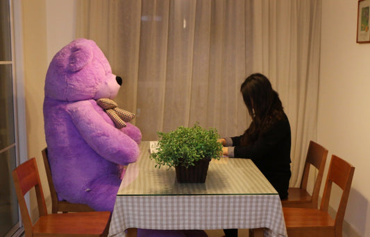 6.5ft (200cm) Giant Size Teddy Bear Purple ( Imported )